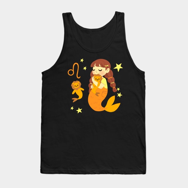 Leo Mermaid Tank Top by Lobomaravilha